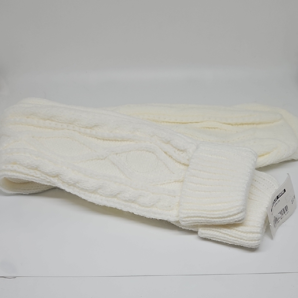 Cozy Cable Knit Cream Knee-High Socks